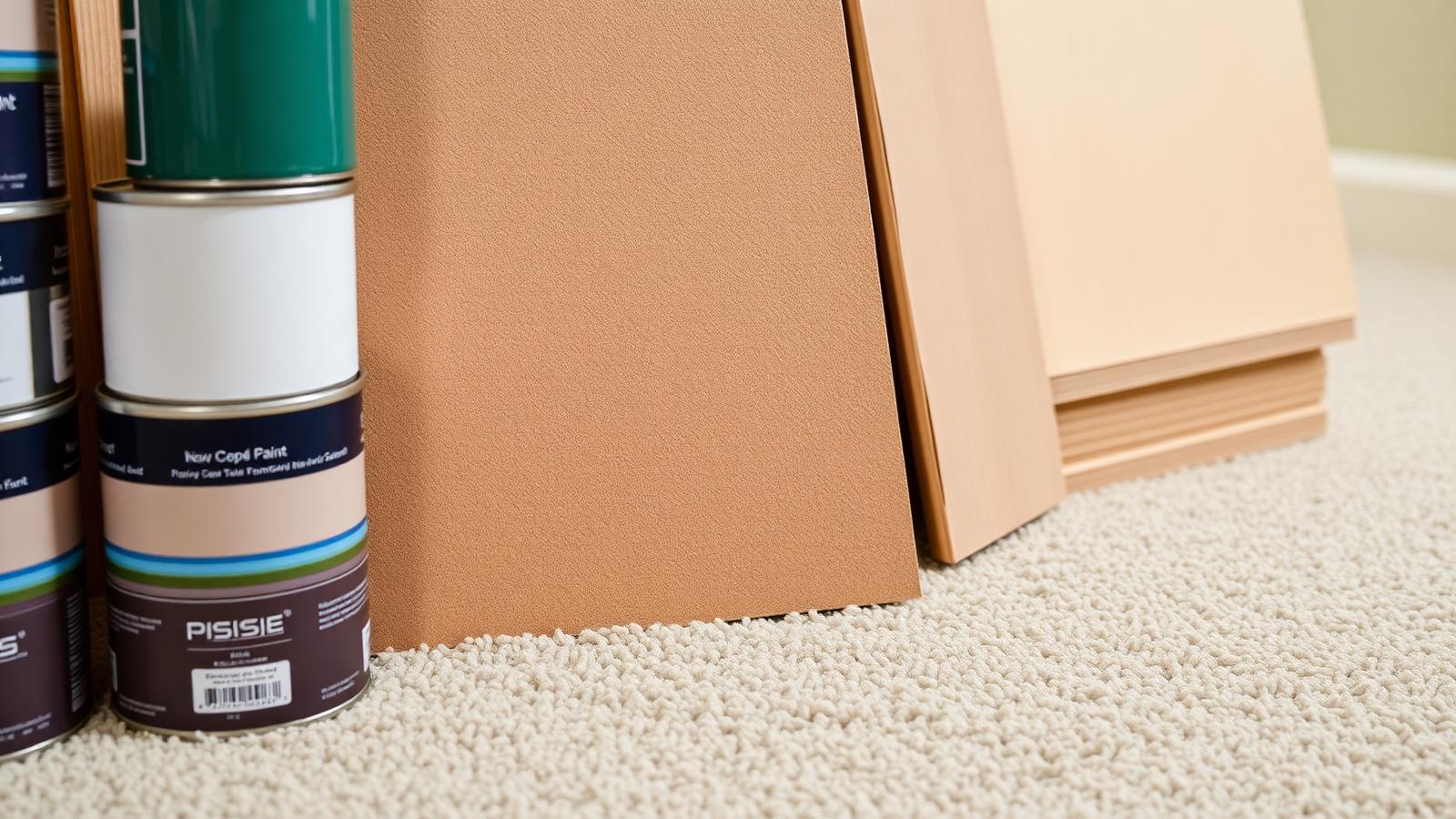 Paint, MDF and carpet samples — common VOC sources