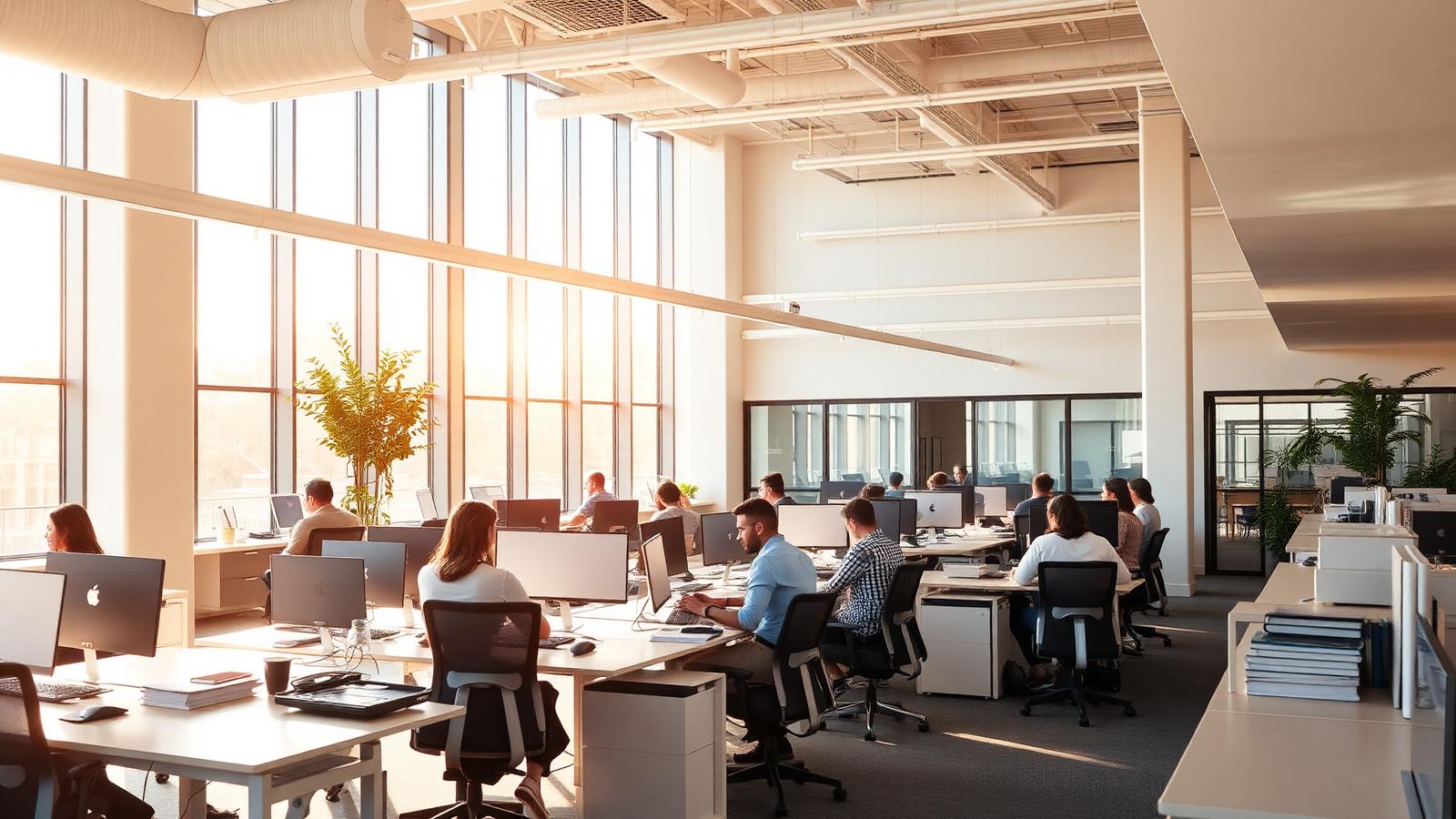 Daylit modern office interior